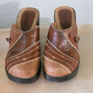 2000's vintage Mudd Platform Clogs 8.5 brown y2k
